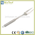 Meat fork multipurpose two prong stainless steel fruit fork with hanger